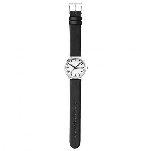 Mondaine Classic 36mm Vegan Grape Leather Strap Watch A667 
